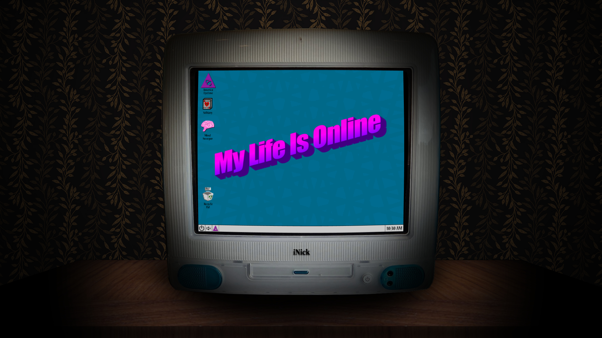 Hero image for My Life is Online, depicting an old computer monitor sitting on the home screen.