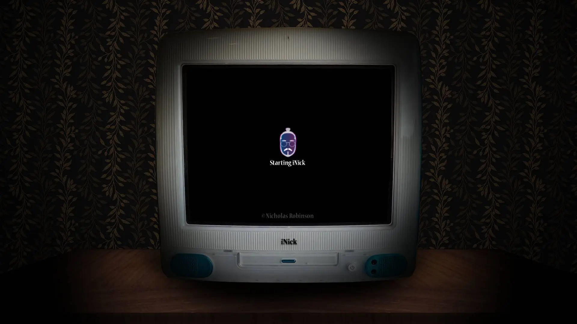 An image of the computer booting up, showing the iNick logo.